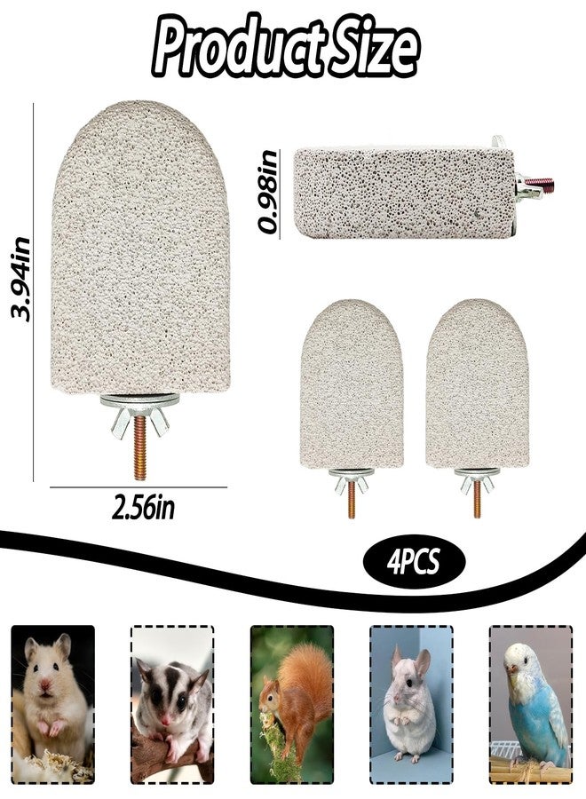 kathson 4PCS Hamster Climbing Ledge Platform, Hamster Lava Ledge, Pet Chewing GrindingToys Chinchillas Lava Block Toys Small Animals Cage Accessories for Guinea Pig, Squirrel, Gerbil, Bird - Image 4